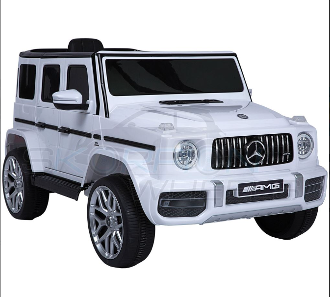 Ηλεκτροκίνητο Αυτοκίνητο Mercedes-Benz G63 AMG Original License - 12V - Λευκό | Skorpion Wheels -