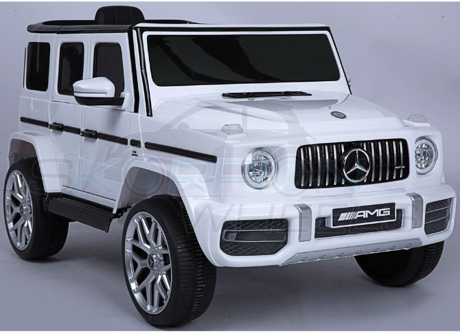 Ηλεκτροκίνητο Αυτοκίνητο Mercedes-Benz G63 AMG Original License - 12V - Λευκό | Skorpion Wheels -